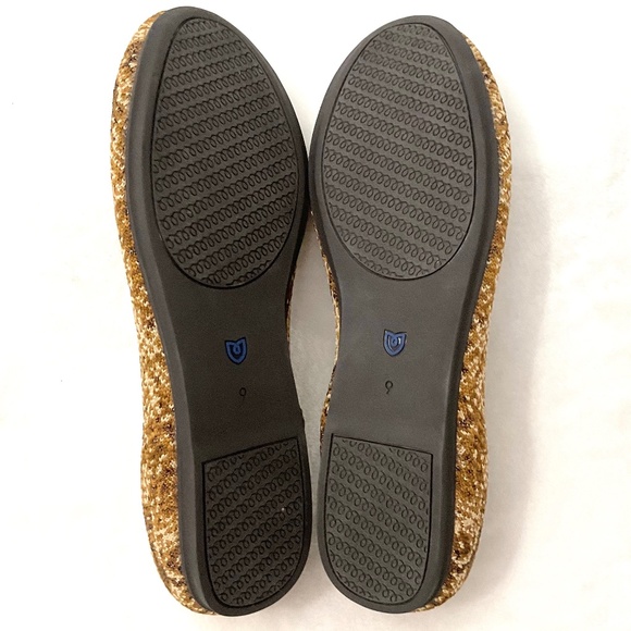 Rothy’s Slip On Ballet Comfort Loafers Bronze Metallic Python Flats Size 9 - Picture 13 of 16